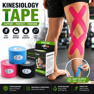 Cinta Muscular <span class=keywords><strong>Kinesio</strong></span> Xingda Personalizada, 95% Algodón + 5% Spandex, Precortada, para Tendinitis, Alivio del Dolor, Parche Corporal - Product Image 1