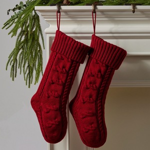 Wholesale Personalized <b>Christmas</b> <b>Stocking</b> 18 Inches <b>Large</b> Size Twist Knitted <b>Christmas</b> <b>Stockings</b> - Product Image 2