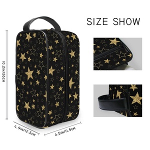 Sac de toilette de voyage imperméable de grande taille, portable, à la mode, avec logo personnalisé Gold Star Design, pour adultes, à utiliser dans la salle de bain - Product Image 4