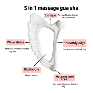 Benutzer definierte Keramik Pink <span class=keywords><strong>Eye</strong></span> Kopfhaut Piedra Multi Point Gua Sha Porcelana Kit Großer Körper Guasha für Gesichts massage gerät Stein Werkzeug technologie - Product Image 4