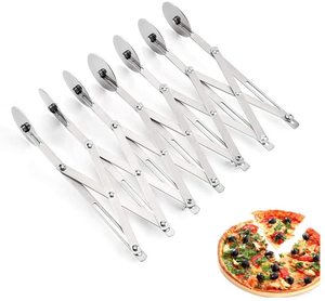 Coupe-rouleau réglable à 7 roues en acier inoxydable Coupe-pâte à <span class=keywords><strong>pizza</strong></span> multi-roues Rouleau à 5 roues jetable polyvalent - Product Image 1