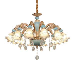 Zhongshan European Style Luxury Atmospheric Design European Art Classic <b>Crystal</b> Ceramic <b>Chandelier</b> - Product Image 6