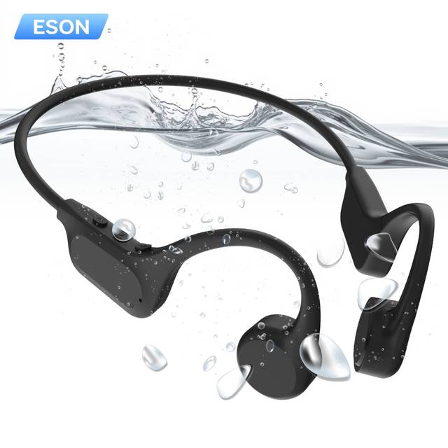 ESON Hot Sale 'Stock US' Bone Conduction Headphones IPX8 Waterproof MP3 Player 32G Memory 5.4 Liquid Silicone 15m 8h for