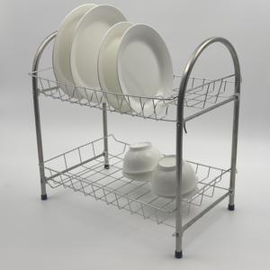 Nuevo estante para platos de 2 niveles con soporte para utensilios y escurridor de platos para mostrador de cocina, almacenamiento Doble - Product Image 1