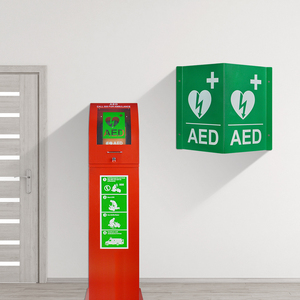 WAP 3046 Nhự<span class=keywords><strong>a</strong></span> 3D V Hình Dạng Sơ Cứu CPR Kim Loại Nhôm AED Dấu Hiệu Tường - Product Image 6