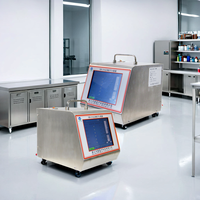 Compteur de particules d'air SUGOLD Y09-310AC/DC en acier inoxydable avec imprimante thermique intégrée pour salle blanche, prix usine, garantie 1 an