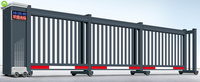 Clôture coulissante pliante rétractable de sécurité électrique personnalisée Système de portail coulissant en aluminium Barrière conique rétractable Roadblo