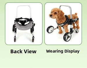 Silla de Ruedas Delantera para Mascotas de 4 Ruedas, Ligera, Ajustable, para Perros, Ayuda para Caminar, Rehabilitación, para Mascotas Pequeñas y Medianas - Product Image 6