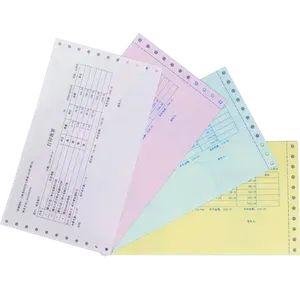 Venta caliente A4 papel de color hojas de impresora de computadora 9,5*11 2ply 3ply NCR papel de computadora con precio de venta directa