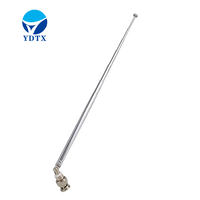 Antena de látigo de alta ganancia de fábrica OEM, antena telescópica de radio AM FM, conector BNC S-M-a