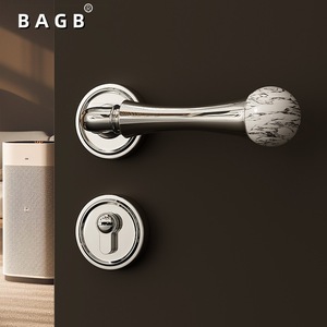 Poignée de porte moderne en pierre de pin blanc naturel, magnétique et silencieuse, pour chambre à coucher - Product Image 5