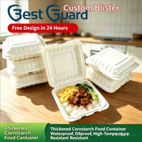 Barquette thermoformée biodégradable Best Guard pour aliments, épaissie, étanche, résistante à l'huile, certifiée CE