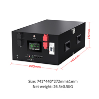 Stock Europe 16S 48V 51.2V 280Ah 314Ah pour onduleur avec BMS JK V19 et écran tactile 4.3 pouces, boîtier DIY pour pack de batteries LiFePO4