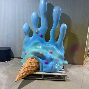 All'ingrosso moderna vetroresina grande in vetroresina <span class=keywords><strong>scultura</strong></span> gelato appesa al muro - Product Image 2