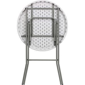 Venta caliente Mesa de Bar de plástico Mesa de cóctel Mesa de altura de barra plegable redonda para fiestas y eventos comerciales, interior/exterior - Product Image 5