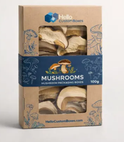 Boîte d'emballage alimentaire personnalisée en carton ondulé biodégradable et recyclable pour fruits et champignons, avec pelliculage mat et gaufrage