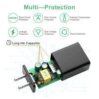 Cargador portátil de Puerto USB a con enchufe de EE. UU. 5V 2A 100-240V/0.4A potencia de salida de entrada 10W OTP y protección OVP para altavoz de Radio de teléfono