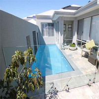 Système de balustrade en verre Prima Modern Spigot, montage en surface, verre trempé, pour balcon de villa de luxe