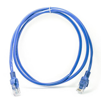 Kabel Cat6 1m 1.5m 2m 24AWG dengan Konektor Rj45 untuk Kabel Jaringan Ethernet UTP Cat6, Perakitan Kabel Patch Lan