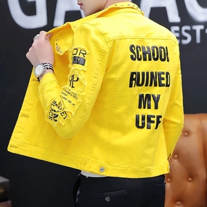Spring and Autumn Jeans <strong>Coat</strong> <strong>Men's</strong> Korean-style Fashion Students Handsome Versatile Jacket <strong>MEN'S</strong> Wear <strong>Summer</strong> New Style Cowb <strong>Men</strong> - Product Image 3