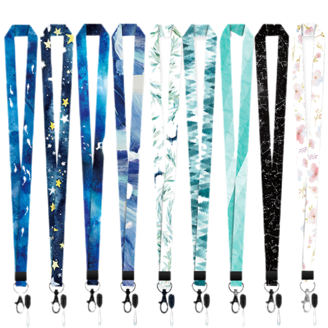 Оптовая продажа, рекламный съемный шейный ремешок из полиэстера для мобильного телефона