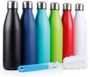 Il miglior regalo per la bottiglia di acqua sportiva in acciaio inossidabile isolata sottovuoto per il Fitness all'aperto bottiglia di acqua a forma di Cola a doppia parete a tenuta stagna - Product Image 1