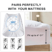 Surmatelas matelassé nouveau style 2025, taille King, en microfibre, épais, avec poches élastiques profondes