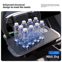Plateau de volant de voiture multifonctionnel : support pour tablette, ordinateur portable, assiette, et porte-gobelet – Spécialement modifié
