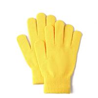 Gants d'hiver unisexes en tricot uni OEM ODM avec revers côtelé élastique, gants anti-froid à doigts complets pour le cyclisme, la conduite et la revente