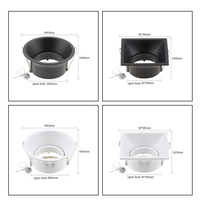 Vente en gros Gu10 Mr16 Gu5.3 Encastré Rond Carré Cadre Led Panneau Lumineux Plafonnier Cadre en Aluminium pour Plafonnier Salon