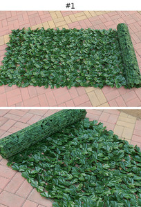 Recinzione in Plastica con Foglie Verdi, Parete Vegetale Artificiale, Decorazione per Matrimoni, Centri Commerciali e Giardini - Product Image 2