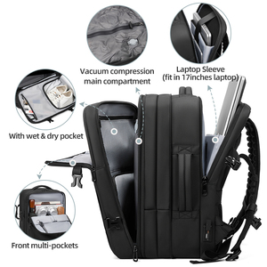 Mochila para Portátil de Viaje con Puerto de Carga USB, Diseño Antirrobo, Material Oxford Impermeable, Cierre de Cremallera, Compresión al Vacío con Airbag para Exteriores - Product Image 6
