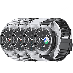 Huanlong สายนาฬิกาข้อมือซิลิโคนสำหรับ Samsung Galaxy Watch 4 44mm 40mm 4สายรัดข้อมืออัจฉริยะ46mm 42mm - Product Image 1