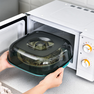 Nhà bếp ổn định thực phẩm bìa tái sử dụng bụi bằng chứng lò vi sóng món ăn bìa trong suốt cách nhiệt vuông Rau Bìa - Product Image 6