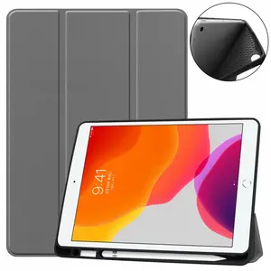 Vier Ecken Anti-Fall stoß feste PU-Leder Trifold Stand Folio Flip TPU Universal Tablet-Abdeckung für iPad Pro 12.9 2021 2020 2018