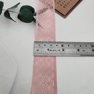 Cinta Elástica de Nailon Delgada con Diseño de Flores de Encaje Rosa, Ancho Personalizado, para Ropa, Sujetadores y Lencería, Venta al Por Mayor - Product Image 4