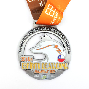 Medallas Premium <span class=keywords><strong>de</strong></span> Aleación <span class=keywords><strong>de</strong></span> Zinc 3D para Carreras Deportivas <span class=keywords><strong>de</strong></span> Ciclismo en el Desierto del <span class=keywords><strong>Atacama</strong></span>, Logotipo Personalizado <span class=keywords><strong>de</strong></span> Animales Grabado con Láser, Fabricación en Fábrica - Product Image 2