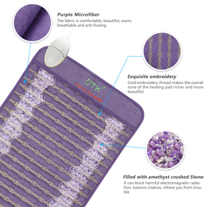 Almohadilla de calor de piedra curativa de amatista de 23,5 ''<span class=keywords><strong>X</strong></span> 16'' Apagado automático - Product Image 3