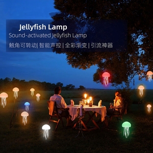 Ánh Sáng Ban Đêm USB Có Thể Thay Thế Nổi Sứa Đèn Thông Minh Điều Khiển Âm Thanh Nghệ Thuật Trang Trí Nội Thất Nghiên Cứu Cà Phê Cửa Hàng Thanh Bàn Cạnh Giường Ngủ Đèn - Product Image 5