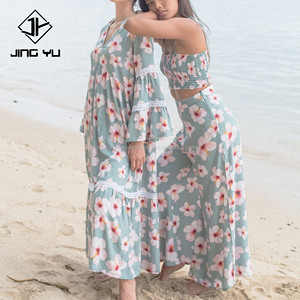 2024 nouveau marché d'Hawaii vente chaude femmes robe impression personnalisée doux fluide tissu Plumeria robe Hawaii robe Hawaii vêtements - Product Image 1