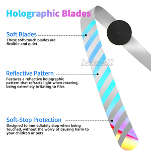 Ngoài trời trong nhà bên Holographic lưỡi giữ ruồi đi Bug người hâm mộ USB Pin hoạt động BBQ <span class=keywords><strong>Fan</strong></span> điện Mosquito Repellent - Product Image 5