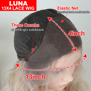 <span class=keywords><strong>Parrucca</strong></span> Sintetica Lace Front Julianna in Fibra Kanekalon Futura 13X4 con Onde Morbide, Meches Lunghe Ombré e Attaccatura Pre-Pizzicata <span class=keywords><strong>per</strong></span> Donna e Ragazza - Product Image 6