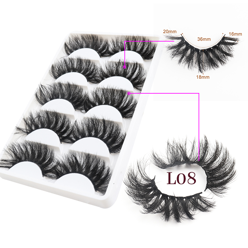 L8 5 paires de cils en vison