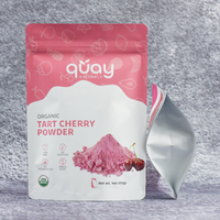 Logo personnalisé imprimé de qualité alimentaire 227g de fruits fraise tarte cerise poudre mat pochette debout avec fermeture éclair sac en plastique mylar