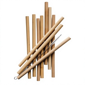 Pailles zéro déchet - Moins de plastique - Produit écologique - Pailles en bambou durables - Pailles en bambou bio - Product Image 6