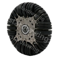 Roue directionnelle de robot omni SS 254mm pour fauteuil roulant motorisé