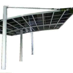 Auvent moderne extérieur en aluminium auvent en polycarbonate toit patio carport garages <span class=keywords><strong>bois</strong></span> traité thermiquement cadre métallique durable - Product Image 6