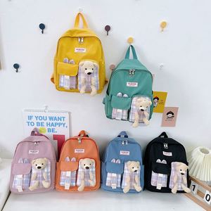 Cartoon Colorful Animal Plush Bear <b>Rabbit</b> <b>Toy</b> Lightweight Picnic Travel Kids' Backpack - Product Image 1