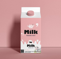 Emballage de boîte en papier de 250ml 330ml 500ml 750ml 1000ml 1500ml de jus liquide aseptique Gable Top carton de lait