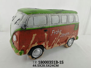 Hot Retro Pot Pot semen berbentuk mobil, Pot bunga penanam sukulen untuk taman & meja kerajinan Resin buatan tangan - Product Image 2